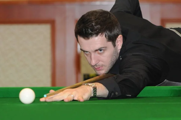 Mark Selby Anglii Gra Strzał Podczas Mszy Wybory Krajowe Snooker — Zdjęcie stockowe