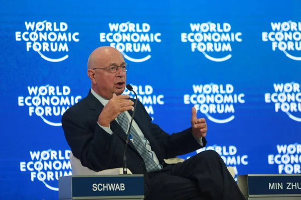 Alman Ekonomist Kurucusu Yönetim Dünya Ekonomik Forumu Başkanı Klaus Schwab — Stok fotoğraf