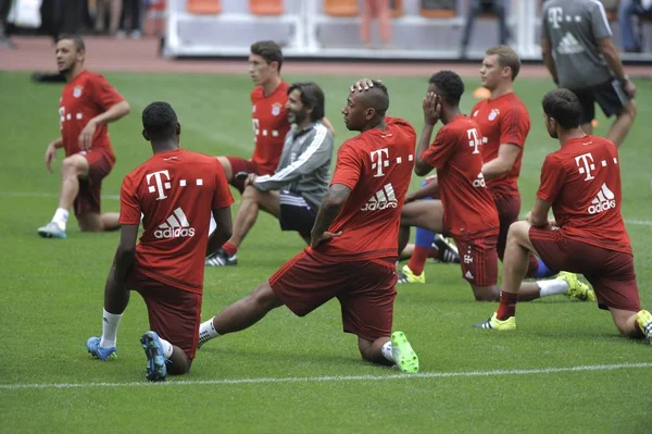 Les Membres Équipe Bayern Munich Participent Une Séance Entraînement Pour — Photo