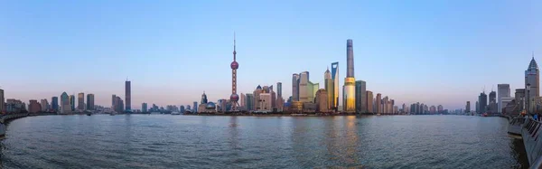 Vista Panorámica Del Distrito Financiero Lujiazui Con Torre Shanghai Más — Foto de Stock