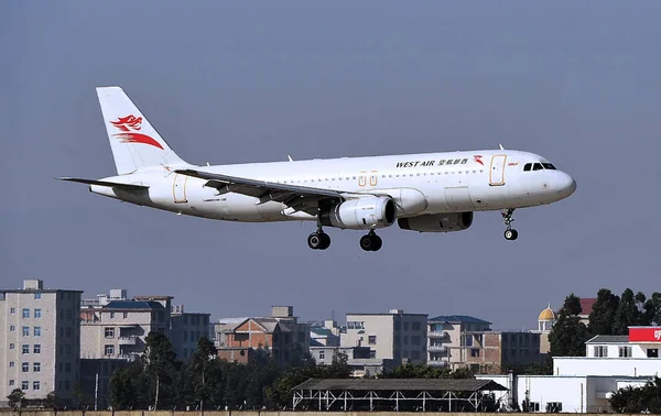 Airbus A320 Utasszállító Repülőgép Földek Fuzhou Changle International Airport Fuzhou — Stock Fotó