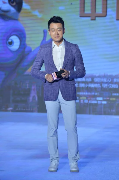 2015年4月20日 中国演员童大伟出席在中国北京举行的动画片 新闻发布会 — 图库照片