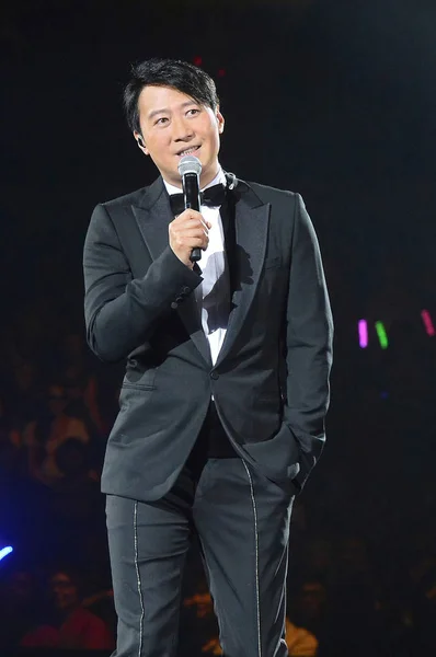 Cantante Actor Hong Kong Leon Lai Habla Concierto Thank You — Foto de Stock