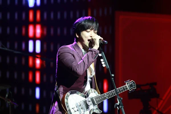 Jung Yong Hwa Jihokorejské Chlapec Skupiny Cnblue Provádí Akci Showcase — Stock fotografie