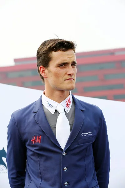 Jinete Ecuestre Olivier Philippaerts Posa Evento Oficial Para Gran Premio — Foto de Stock