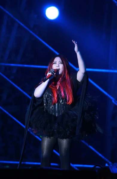 Taiwanesiska Sångaren Mei Utför Hennes Konsert Beijing Kina Oktober 2015 — Stockfoto