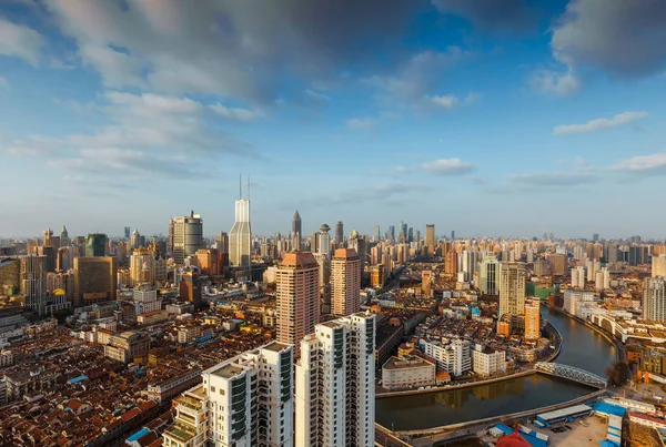 Skyline Casas Residenciales Rascacielos Edificios Gran Altura Puxi Shanghai China — Foto de Stock