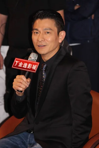 Hong Kong Acteur Andy Lau Woont Een Persconferentie Voor Zijn — Stockfoto