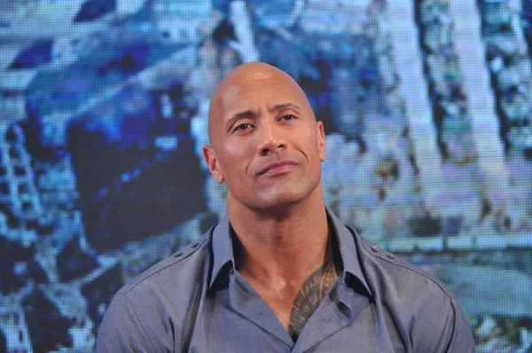 American Actor Dwayne Johnson Reacts Press Conference His New Movie — Stock Photo, Image