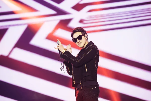 Südkoreanischer Sänger Und Schauspieler Rain Tritt Während Der Preisverleihung Der — Stockfoto