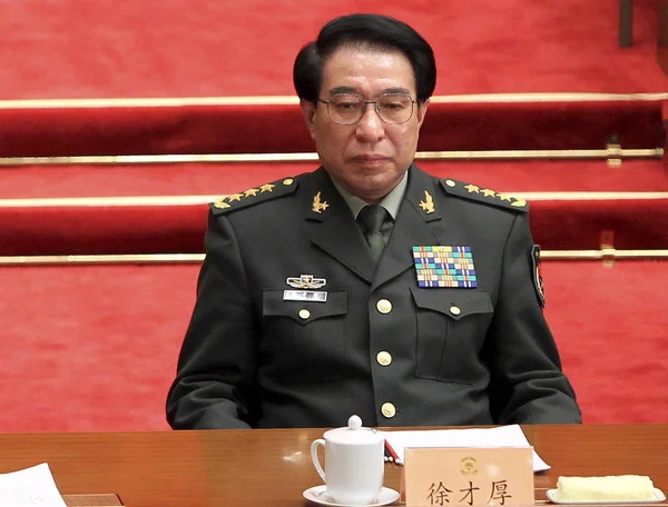 Kínai Általános Caihou Majd Vice Elnöke Közép Katonai Bizottság Kína — Stock Fotó