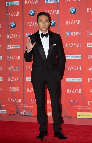 Chinese Actor Deng Chao Arrives Red Carpet 2015 Bazaar Star — Stock Photo, Image