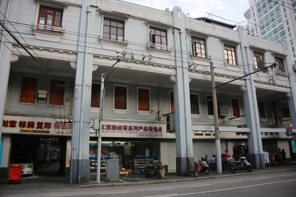 Vue Des Maisons Arcade Qilou Construites Entre 1912 1929 Par — Photo