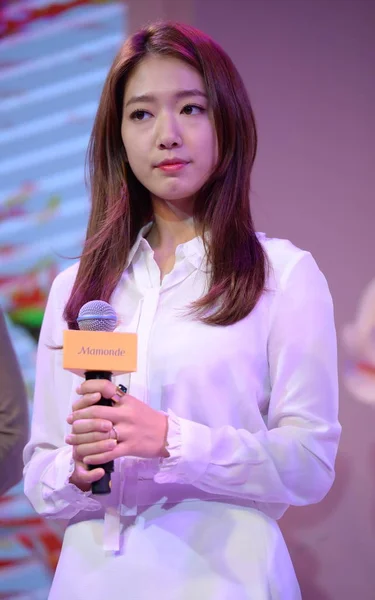 Atriz Sul Coreana Park Shin Hye Apresenta Durante Evento Promocional — Fotografia de Stock