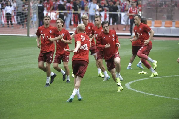 Team Members Bayern Munich Take Part Training Session Audi Football — Stock Photo, Image