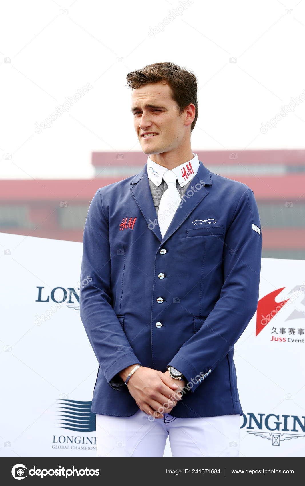 Equestrian Rider Olivier Philippaerts Poses Official Event