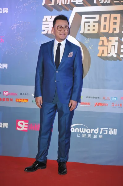2015年3月18日 中国演员郭涛抵达中国北京参加第五届明星市民颁奖仪式时 在红地毯上摆姿势 — 图库照片