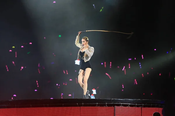 Cantante Taiwanesa Jolin Tsai Actúa Concierto Shanghái Durante Gira Mundial — Foto de Stock