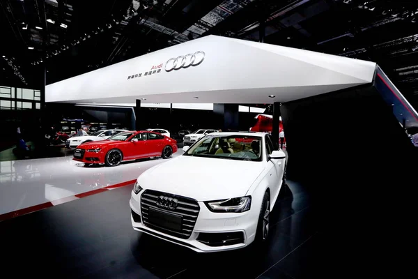 Audi Araba Shanghai Uluslararası Otomobil Sanayi Fuarı Olarak Bilinen Auto — Stok fotoğraf