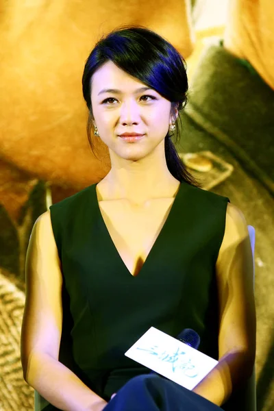 Kinesisk Skådespelerska Tang Wei Sköter Presskonferens För Premiären Sin Nya — Stockfoto