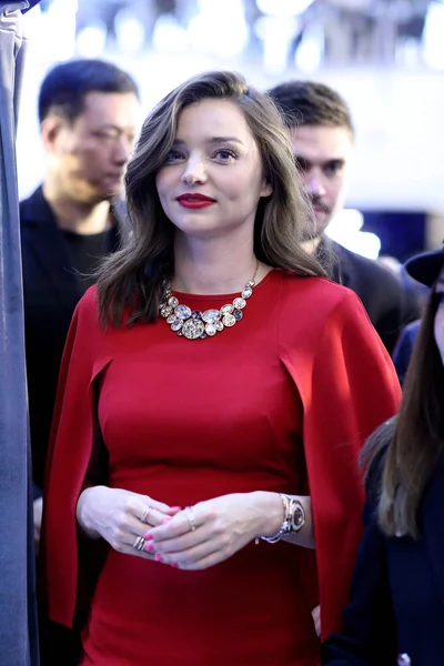 Modelo Australiana Miranda Kerr Assiste Uma Cerimônia Iluminada Por Swarovski — Fotografia de Stock