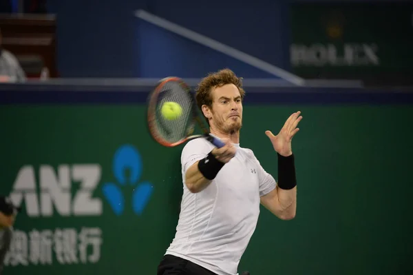 Andy Murray Gran Bretaña Devuelve Una Oportunidad Tomas Berdych República — Foto de Stock