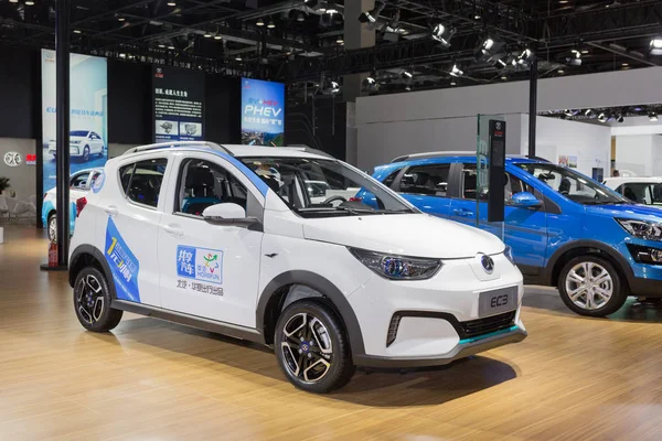 File Ec3 Electric Vehicle Baic Bjev Display Car Exhibition Beijing — Foto Stock