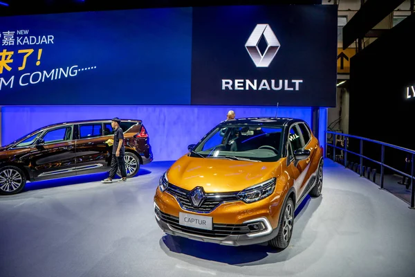 Ein Renault Captur Car Wird Während Der Internationalen Automobilausstellung China — Stockfoto