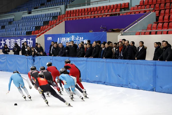 Thomas Bach Mitte Präsident Des Internationalen Olympischen Komitees Iok Besucht — Stockfoto