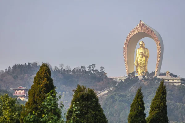 Donglin Buddha Statue Seen Donglin Temple Xingzi County Jiujiang City — Stock Photo, Image