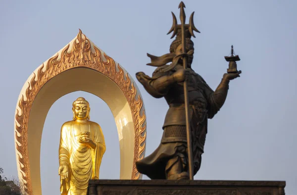 Estátua Buda Donglin Vista Templo Donglin Condado Xingzi Cidade Jiujiang — Fotografia de Stock