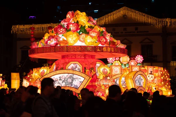 Lantern Decorations Illuminated Mark Upcoming Spring Festival Chinese New Year — Stock Photo, Image