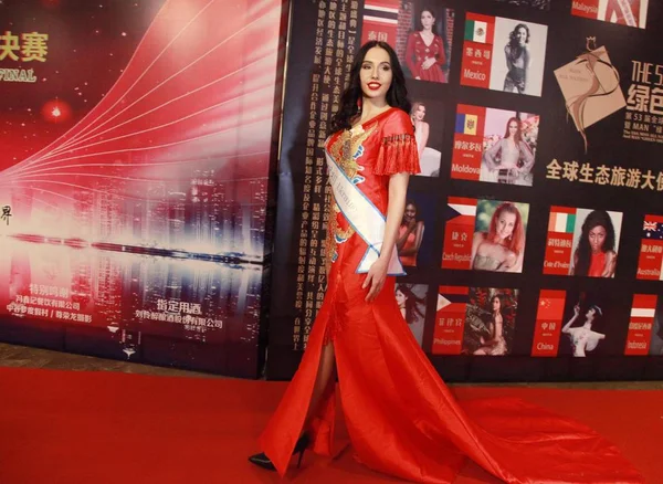 Contestants Compete 53Rd Miss All Nations World Final Contest Nanjing — Stock Photo, Image