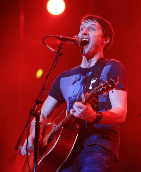 English Singer James Blunt Performs Concert Shanghai China January 2014 — Stock Photo, Image