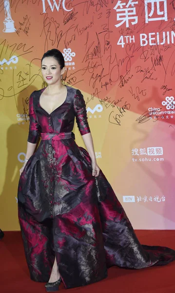 Chinese Actress Zhang Ziyi Poses Red Carpet Closing Ceremony 4Th — Stock Photo, Image