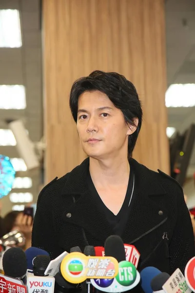 Der Japanische Sänger Und Schauspieler Masaharu Fukuyama Wird Nach Seiner — Stockfoto