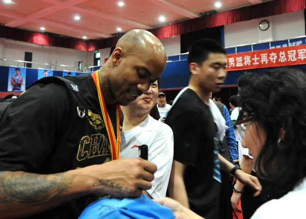 Giocatore Basket Americano Stephon Marbury Chinas Beijing Ducks Sinistra Firma — Foto Stock