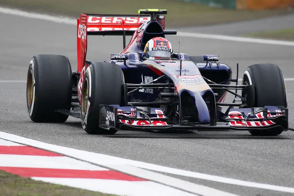 Piloto Ruso Daniil Kvyat Toro Rosso Conduce Coche Durante Una — Foto de Stock