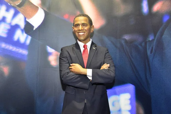 Figura Wosku Prezydent Usa Barack Obama Jest Wyświetlany Muzeum Figur — Zdjęcie stockowe