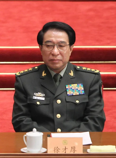 General Chinês Caihou Então Vice Presidente Comissão Militar Central China — Fotografia de Stock