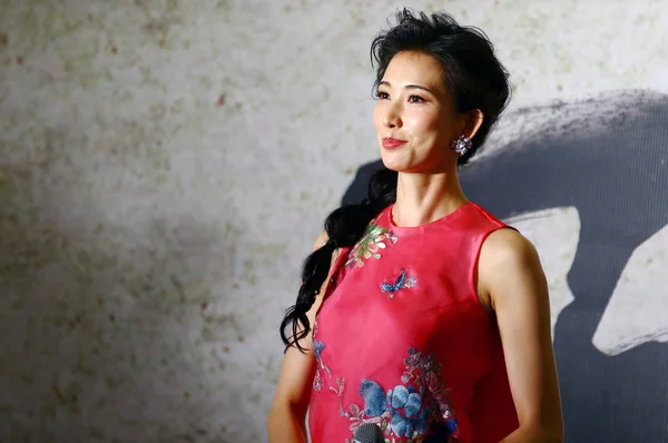 Modella Attrice Taiwanese Lin Chi Ling Posa Una Conferenza Stampa — Foto Stock