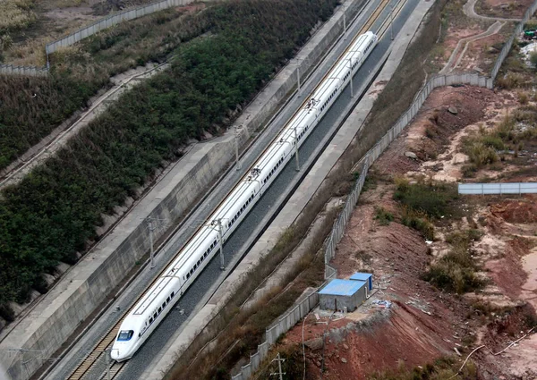 Tren Bala Crh China Railway High Speed Viaja Por Las — Foto de Stock