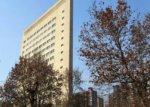 Vue Petit Bâtiment Biscuit Dans Ville Shijiazhuang Province Hebei Nord — Photo