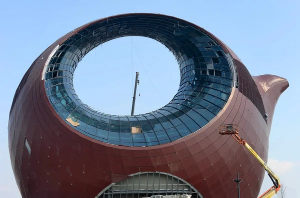 Een Theepot Vormig Gebouw Onderdeel Van Het Wuxi Wanda Cultural — Stockfoto