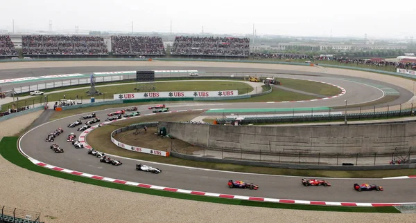Pilotos Competem Durante Grande Prêmio China Fórmula 2014 Circuito Internacional — Fotografia de Stock