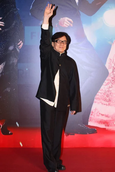 Jackie Chan Star Action Hong Kong Ondule Sur Tapis Rouge — Photo