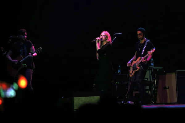 Cantora Canadense Avril Lavigne Centro Realiza Durante Seu Concerto China — Fotografia de Stock