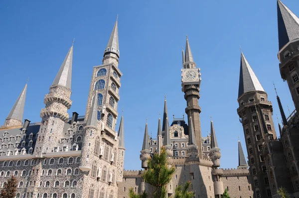 Veduta Degli Edifici Forma Castello Nel Nuovo Campus Della Hebei — Foto Stock