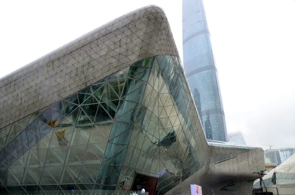 Vue Extérieure Opéra Guangzhou Dans Ville Guangzhou Province Guangdong Avril — Photo