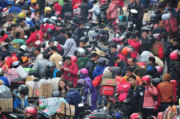 Onlar Yaklaşan Çin Yeni Yıl Veya Bahar Şenliği Foshan City — Stok fotoğraf